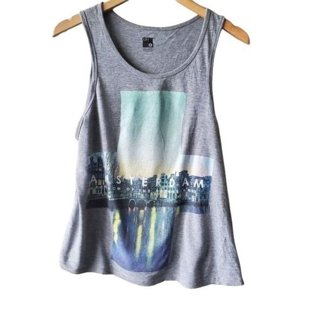 UH Amsterdam Graphic Tank Top Grey Size S